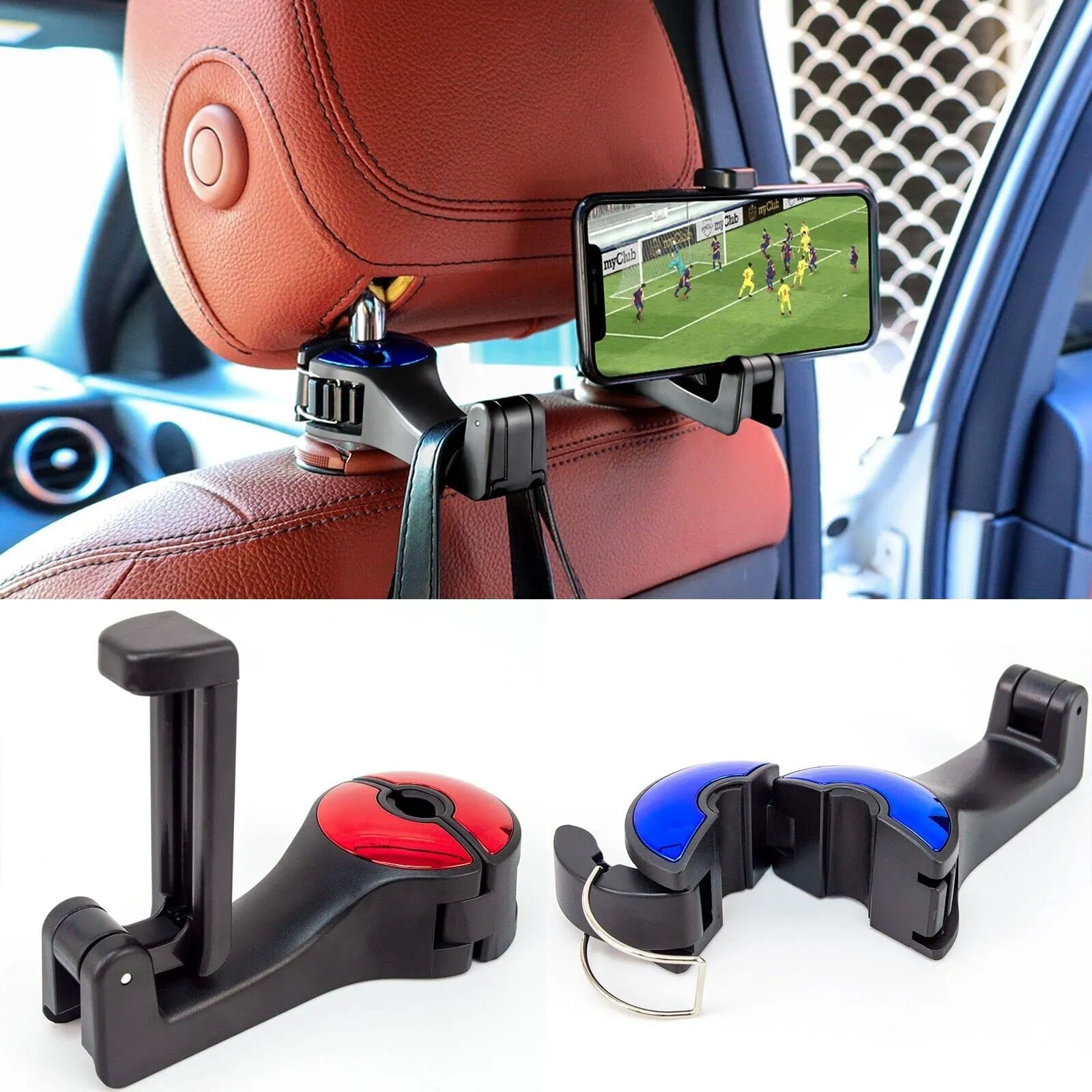 Car Headrest Hook Phone holder (2Pcs)