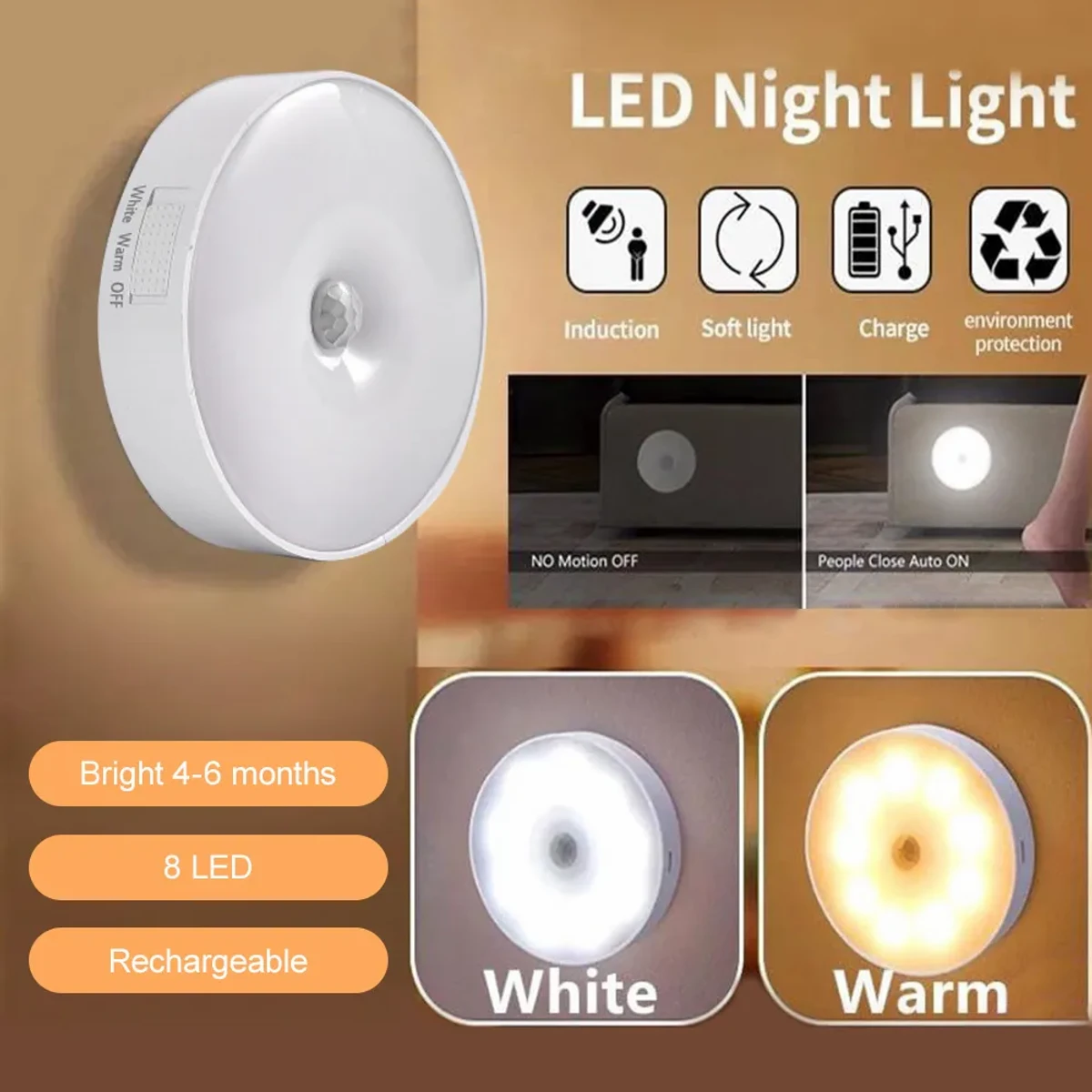 Motion sensor led light (2pcs)
